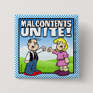 Malcontents Unite 2 Inch Square Button