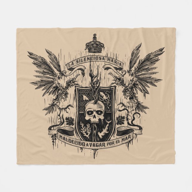 Maldecido a Vagar Por El Mar Fleece Blanket (Front (Horizontal))