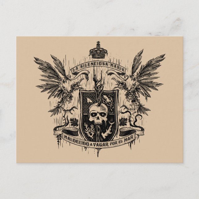 Maldecido a Vagar Por El Mar Postcard (Front)