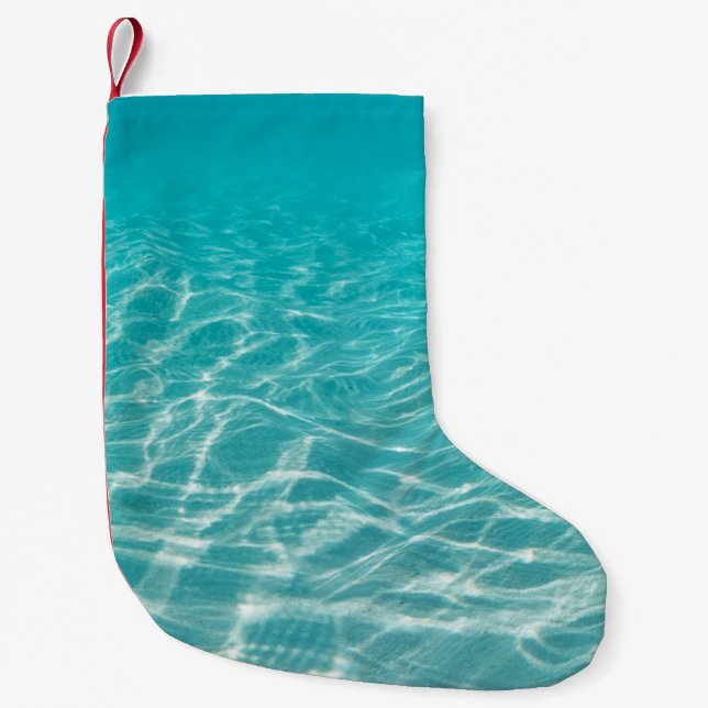 Maldive Beach Reflections Beautiful View. Small Christmas Stocking (Front)