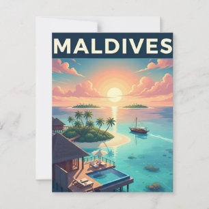 Maldives Atolls Indian Ocean Postcard