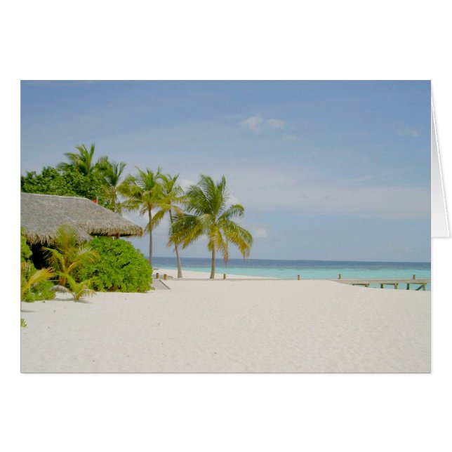Maldives Beach Blank Card (Front Horizontal)