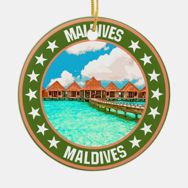 Maldives Ceramic Ornament (Front)