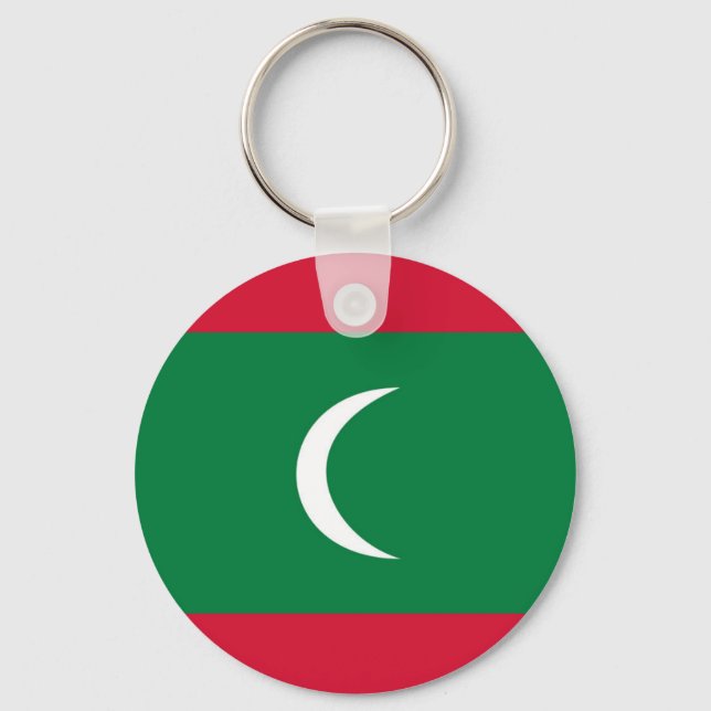 maldives country flag nation symbol keychain (Front)