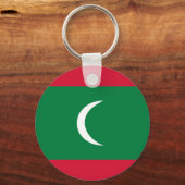 maldives country flag nation symbol keychain (Front)