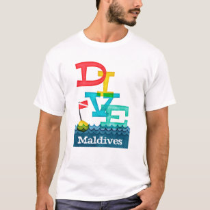 Maldives Dive - Colourful Scuba T-Shirt
