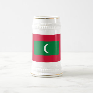 Maldives Flag Beer Stein