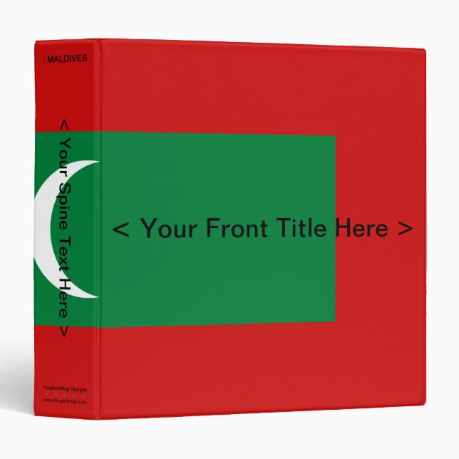Maldives Flag Binder (Front/Spine)