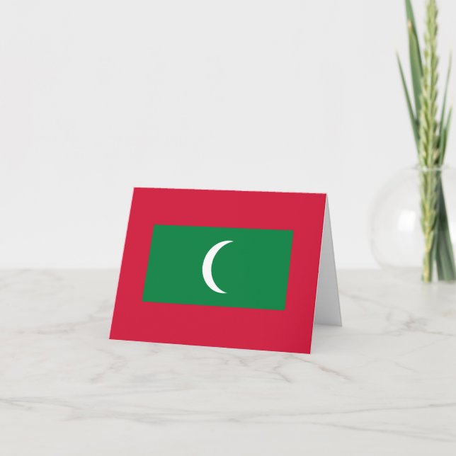 Maldives Flag Card (Front)
