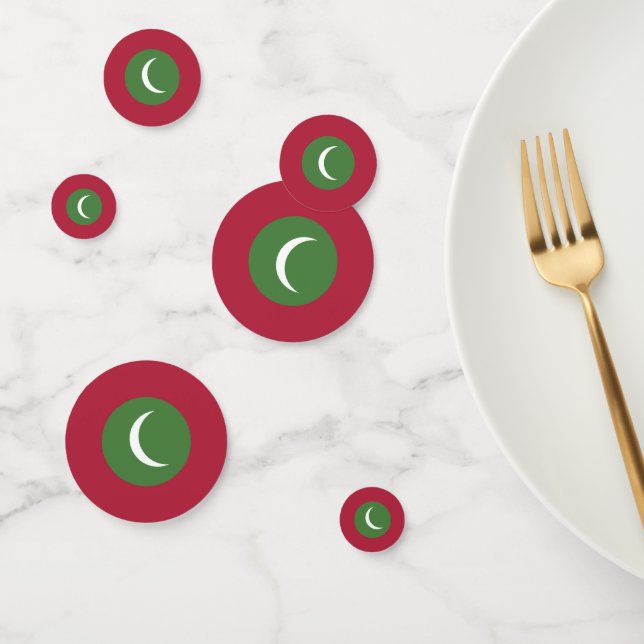 Maldives flag confetti (Group)