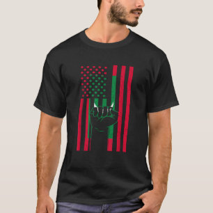 Maldives Flag Handfist USA America Maldivian Pride T-Shirt