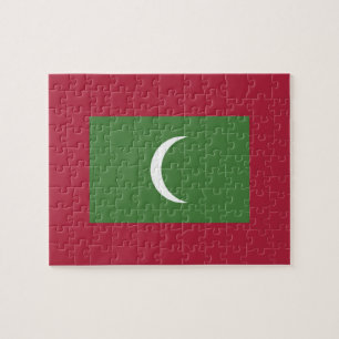 Maldives flag jigsaw puzzle