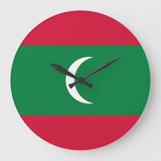 Maldives Flag Large Clock (Front)