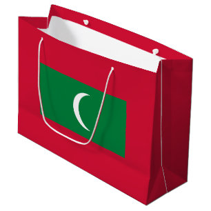 Maldives Flag Large Gift Bag