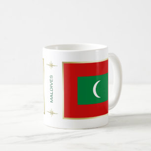 Maldives Flag + Map Mug