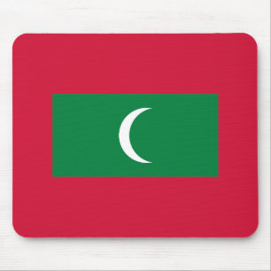 Maldives Flag Mouse Pad