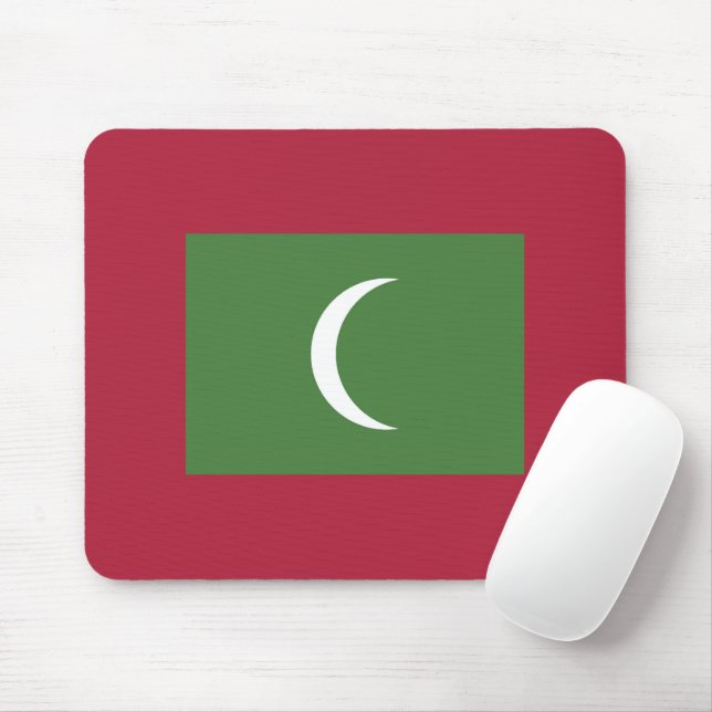 Maldives flag mouse pad (With Mouse)