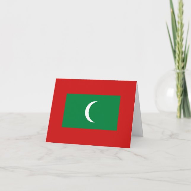 Maldives Flag Notecard (Front)