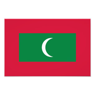 Maldives Flag Photo Print