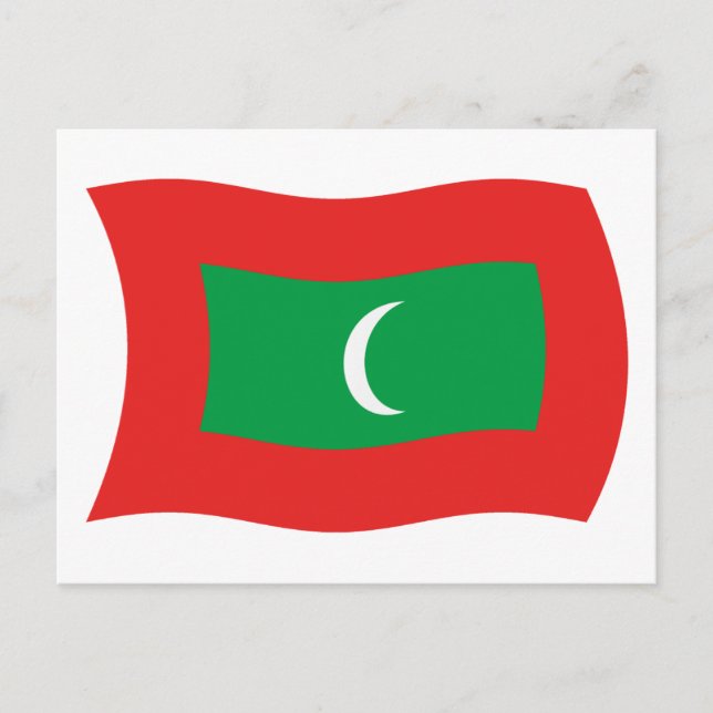 Maldives Flag Postcard (Front)