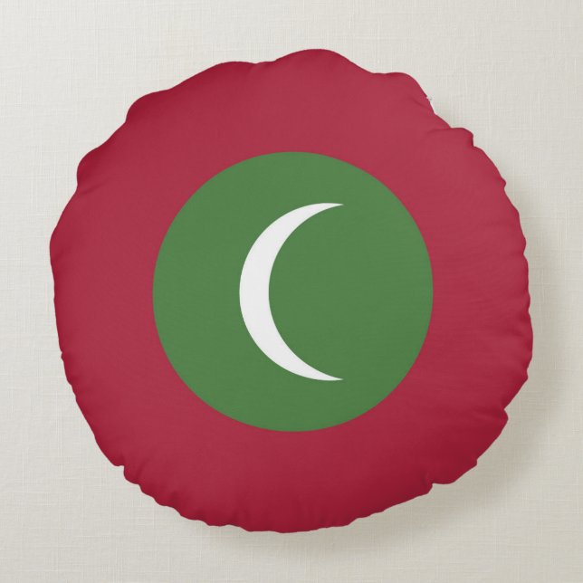 Maldives flag round pillow (Back)