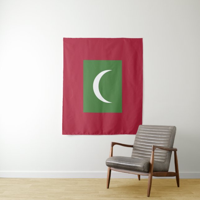 Maldives flag tapestry (In Situ)