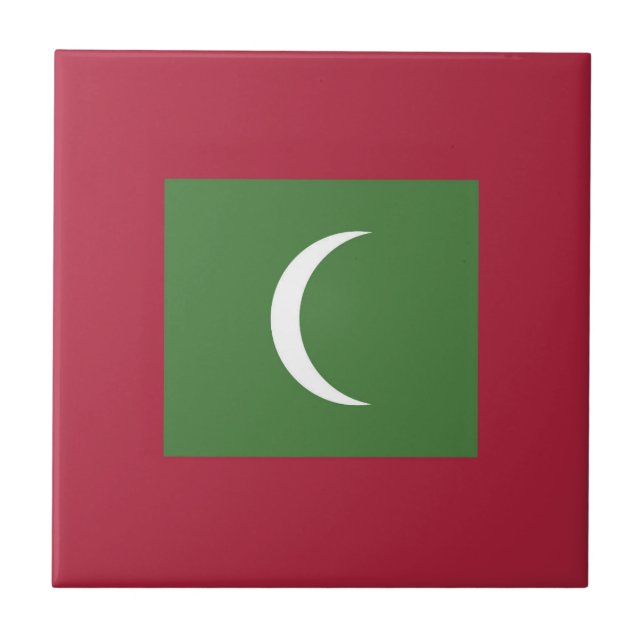 Maldives flag tile (Front)