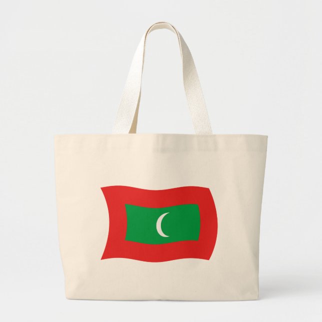 Maldives Flag Tote Bag (Front)