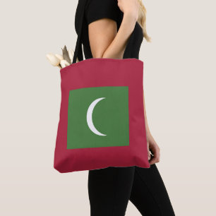 Maldives flag tote bag