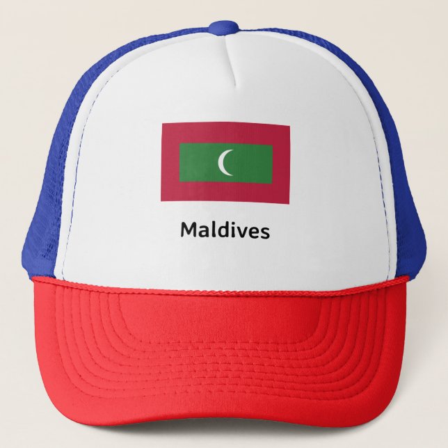 Maldives Flag Trucker Hat (Front)