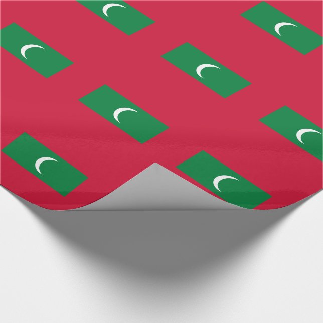 Maldives Flag Wrapping Paper (Corner)