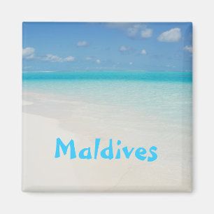Maldives honeymoon beach island scene magnet