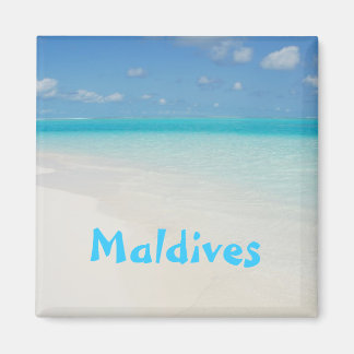 Maldives honeymoon beach island scene magnet