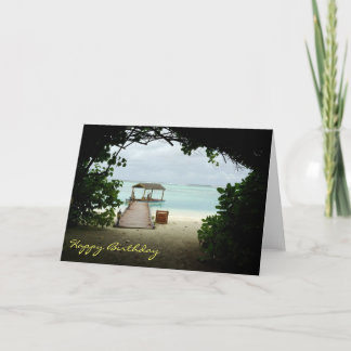 Maldives Island Boat Birthday Card