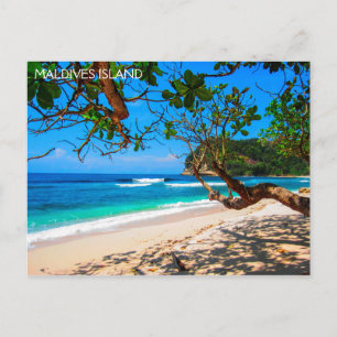 Maldives island postcard