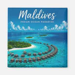 🧲 Maldives Island Resort Travel Souvenir 🌊 Magnet