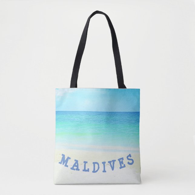 Maldives Islands Beach Tote Bag (Front)
