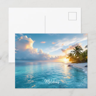 Maldives islands  postcard