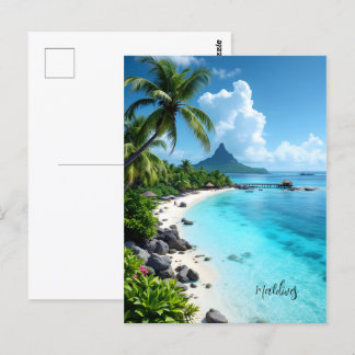 Maldives islands  postcard