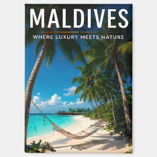 🌴 Maldives Luxury Beach Escape For Coastal Interi Magnet