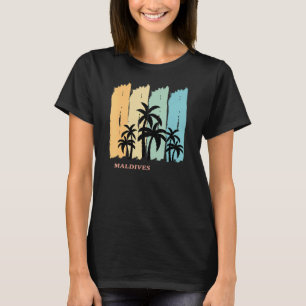 Maldives Palms Beach Travel Vacation Island Souven T-Shirt