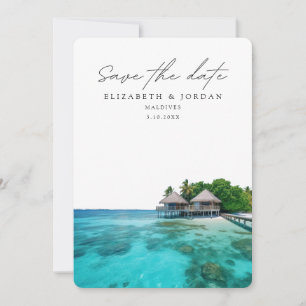 Maldives Photo Save the Date Wedding Invitation