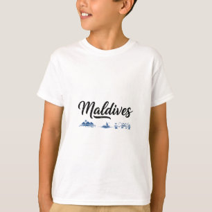 Maldives Skyline Travel Vacation Outfits T-Shirt