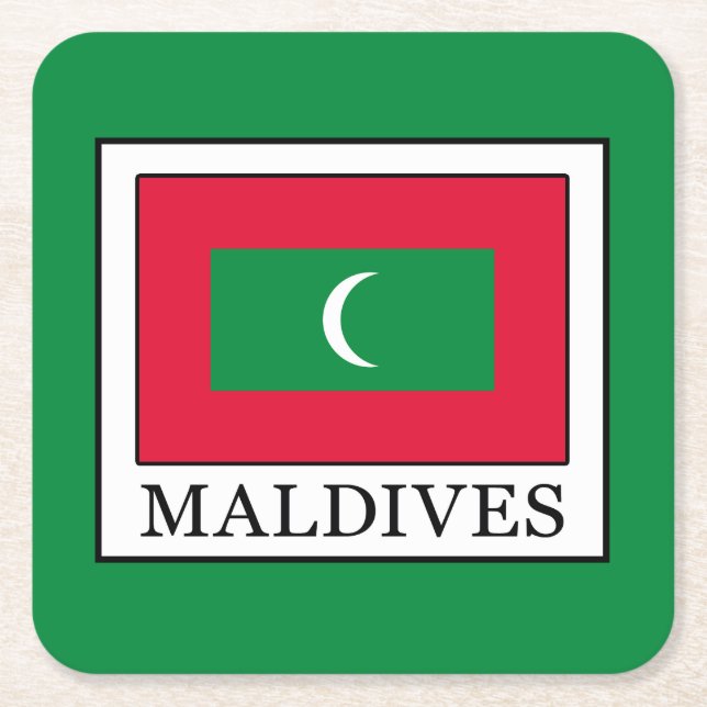 Maldives Square Paper Coaster (Front)