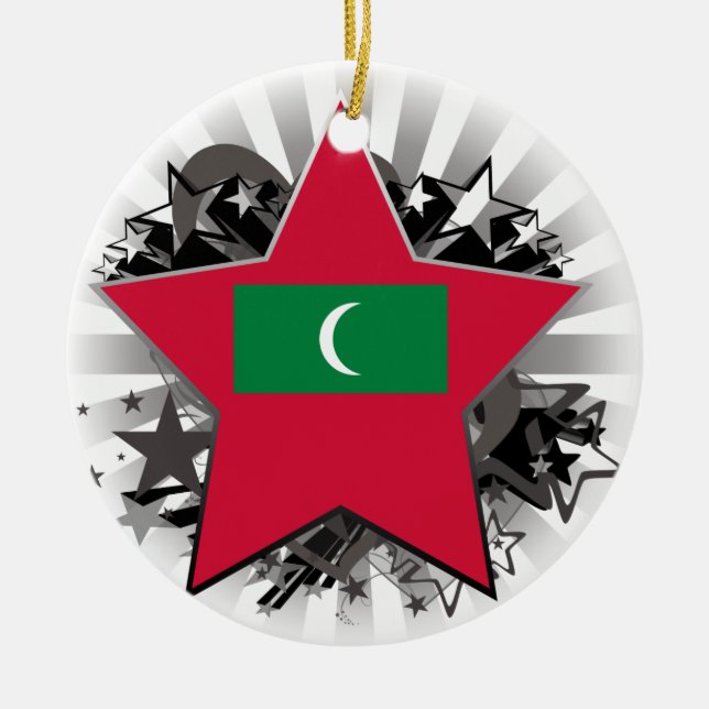 Maldives Star Ceramic Ornament (Front)