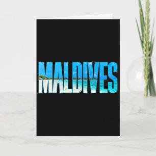 Maldives T Shirt Souvenir For Couple Or Family Sum Card