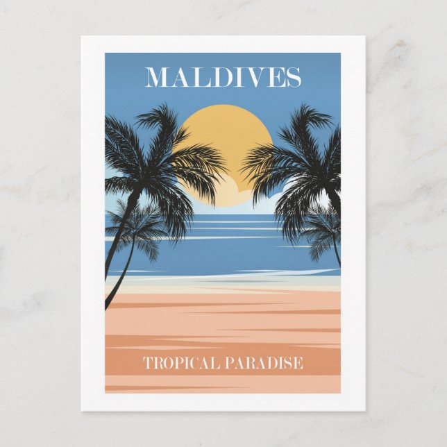 Maldives, Tropical Paradise Postcard (Front)