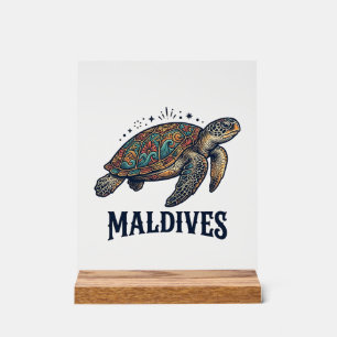 Maldives Vintage Tortue de Mer Chemise de Voyage D