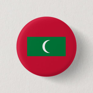 Maldivian Flag, Flag of Maldives 1 Inch Round Button