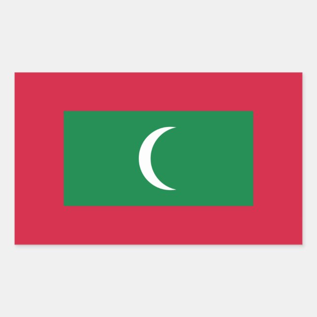 Maldivian Flag, Flag of Maldives Sticker (Front)